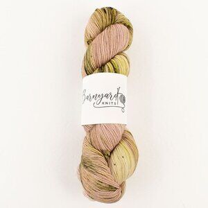 Barnyard Knits Sock Fingering Yarn SW Merino Nylon Blend Flowering Dogwood